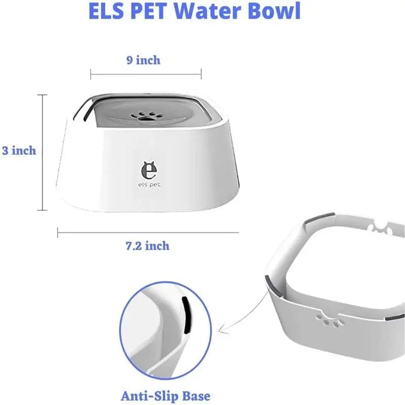 No-Spill Water Dispenser Portable Dog Bow Pet Dog Cat Bowl Floating Bowl Water Drinker Not Wet Mouth Splash Not Sprinkler