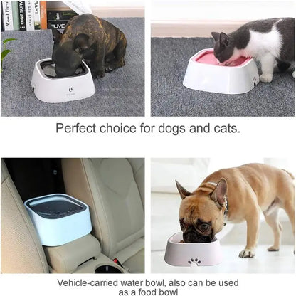 No-Spill Water Dispenser Portable Dog Bow Pet Dog Cat Bowl Floating Bowl Water Drinker Not Wet Mouth Splash Not Sprinkler